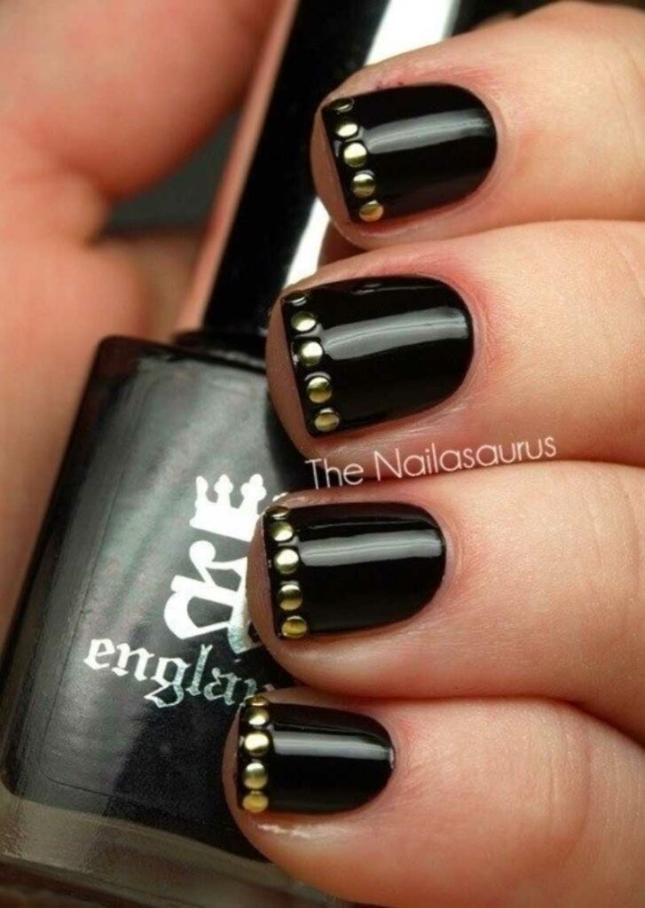 Studded Tips French Manicure