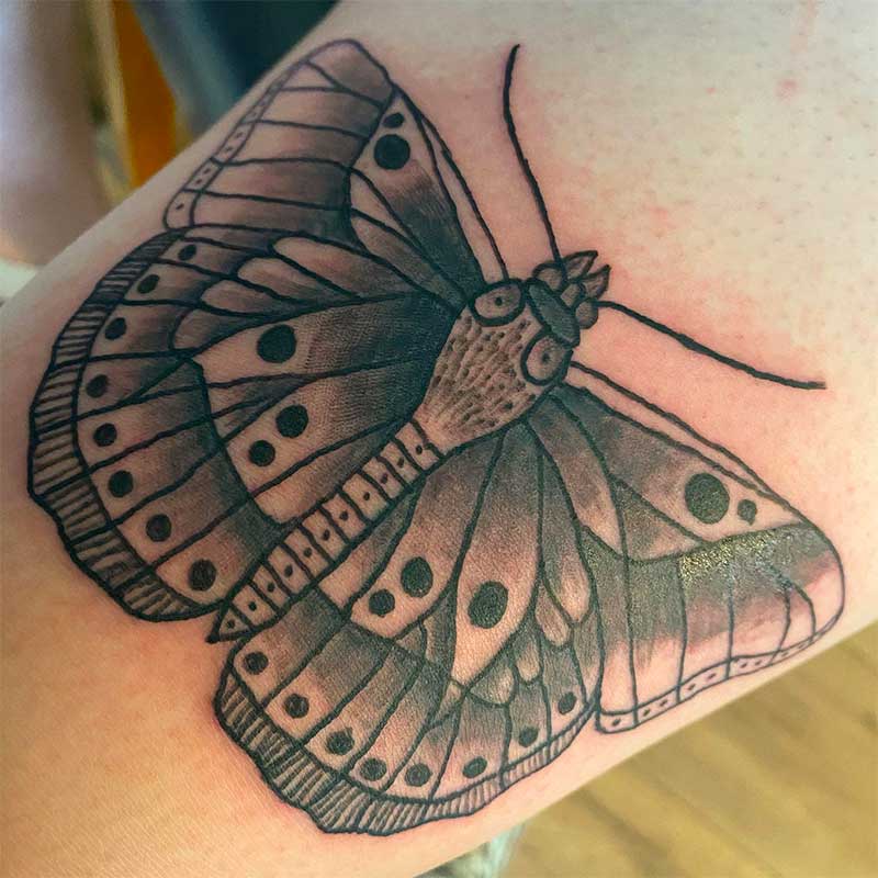 Butterfly Thigh Tattoo