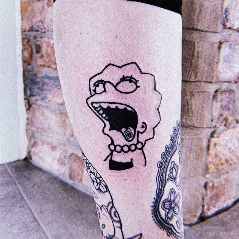 The Simpsons Cartoon Tattoo
