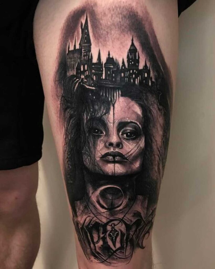Harry Potter Bellatrix Tribute Tattoo