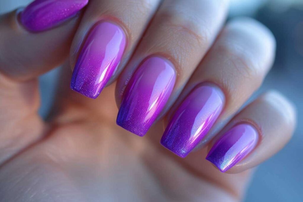 Light Up Your Look with Neon Purple Nails